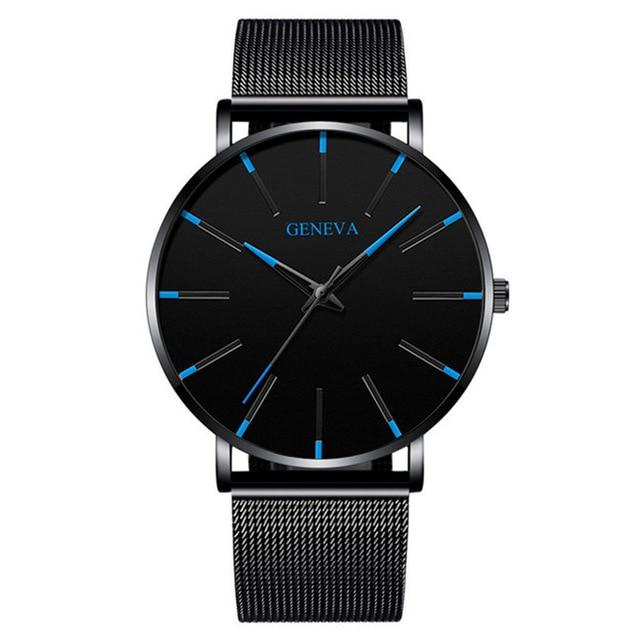 2020 Minimalist Men's Fashion Ultra Thin Watches Simple Men Business Stainless Steel Mesh Belt Quartz Watch Relogio Masculino