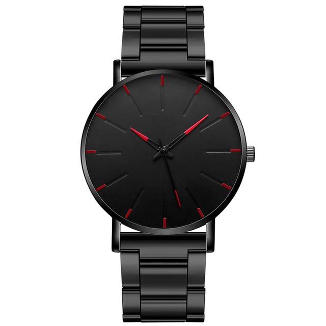 2020 Minimalist Men's Fashion Ultra Thin Watches Simple Men Business Stainless Steel Mesh Belt Quartz Watch Relogio Masculino